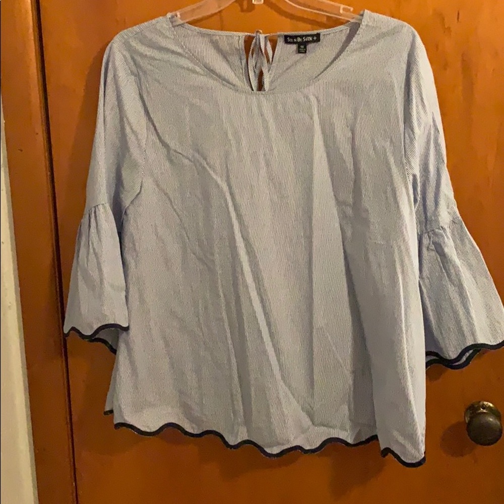 Striped Statement Sleeve Top